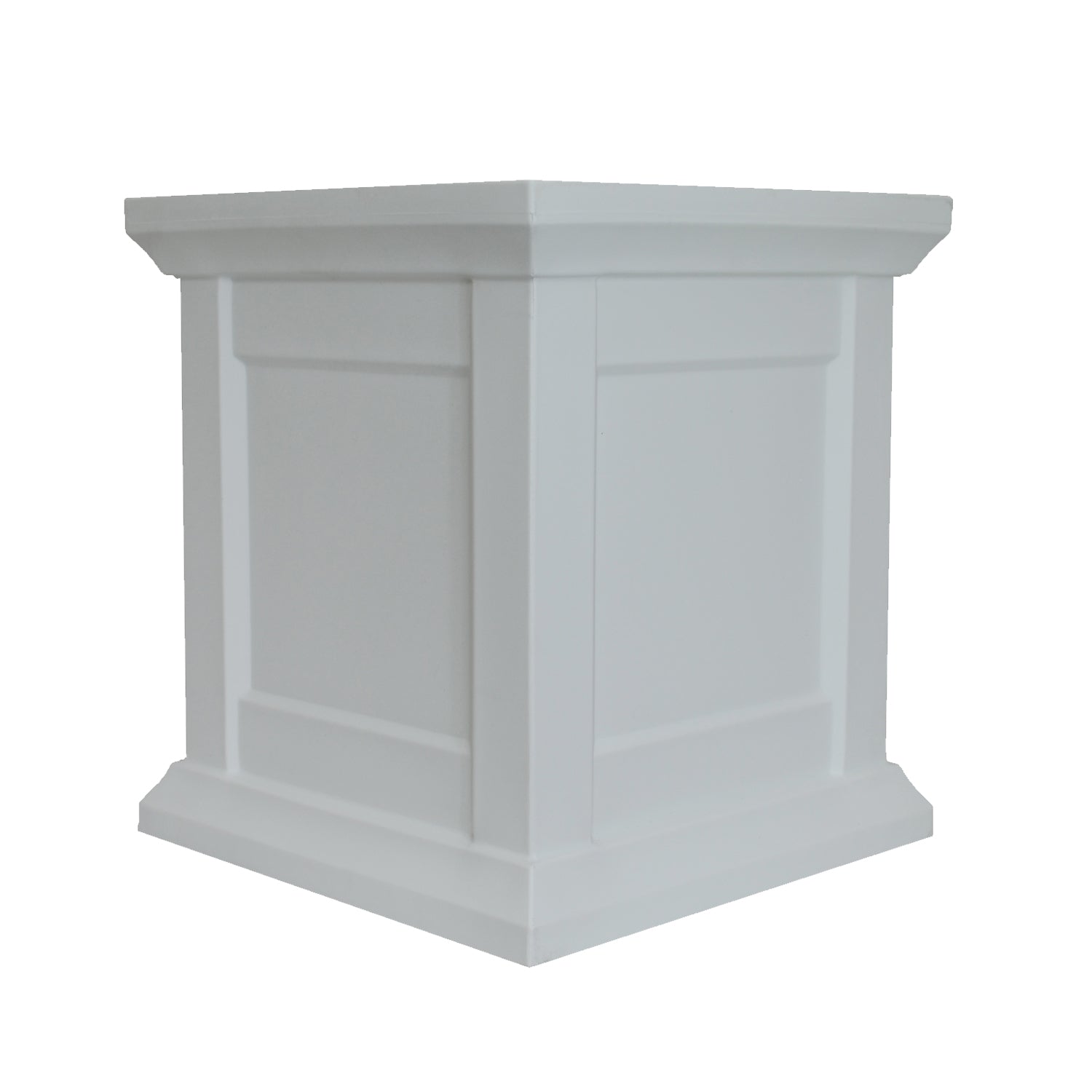 white plastic pot planter Tusco Products Modern Colonial Garden Planter, 16-inch, White