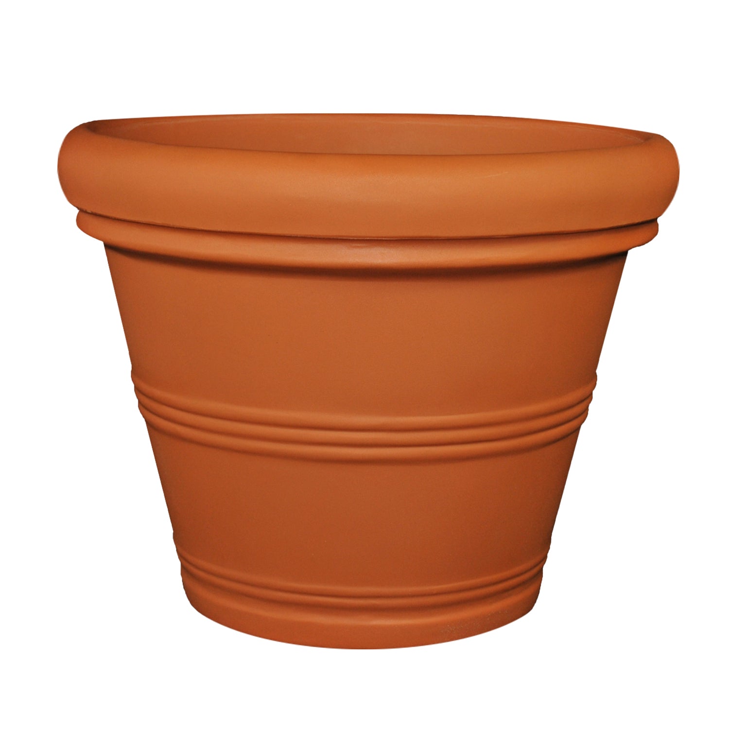 Flat Rim Planter Classic Rolled Rim | Garden Planter - Tusco Products