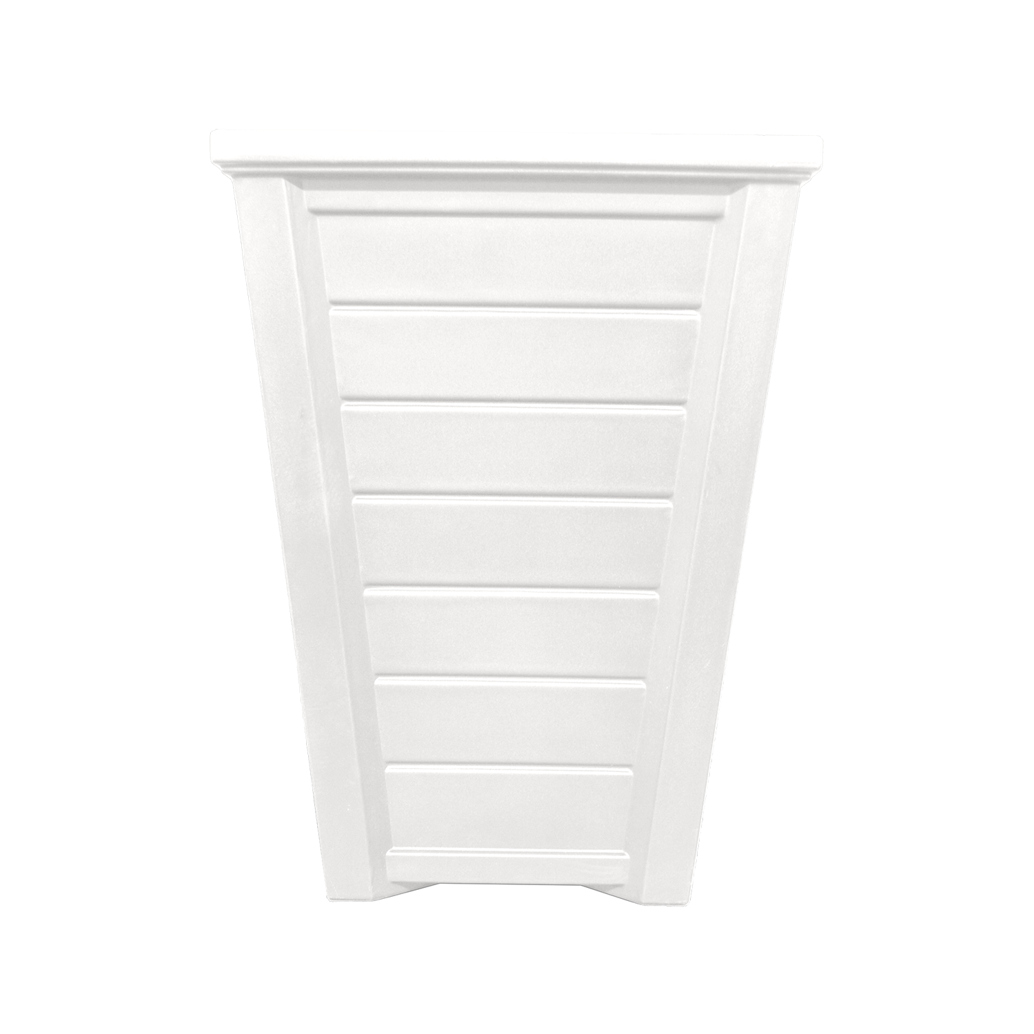 White 24&quot; Shiplap Planter