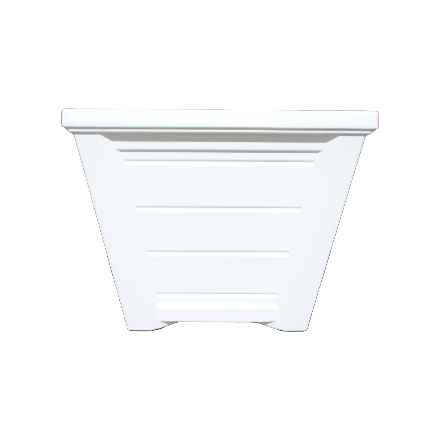 White 14&quot; Shiplap Planter