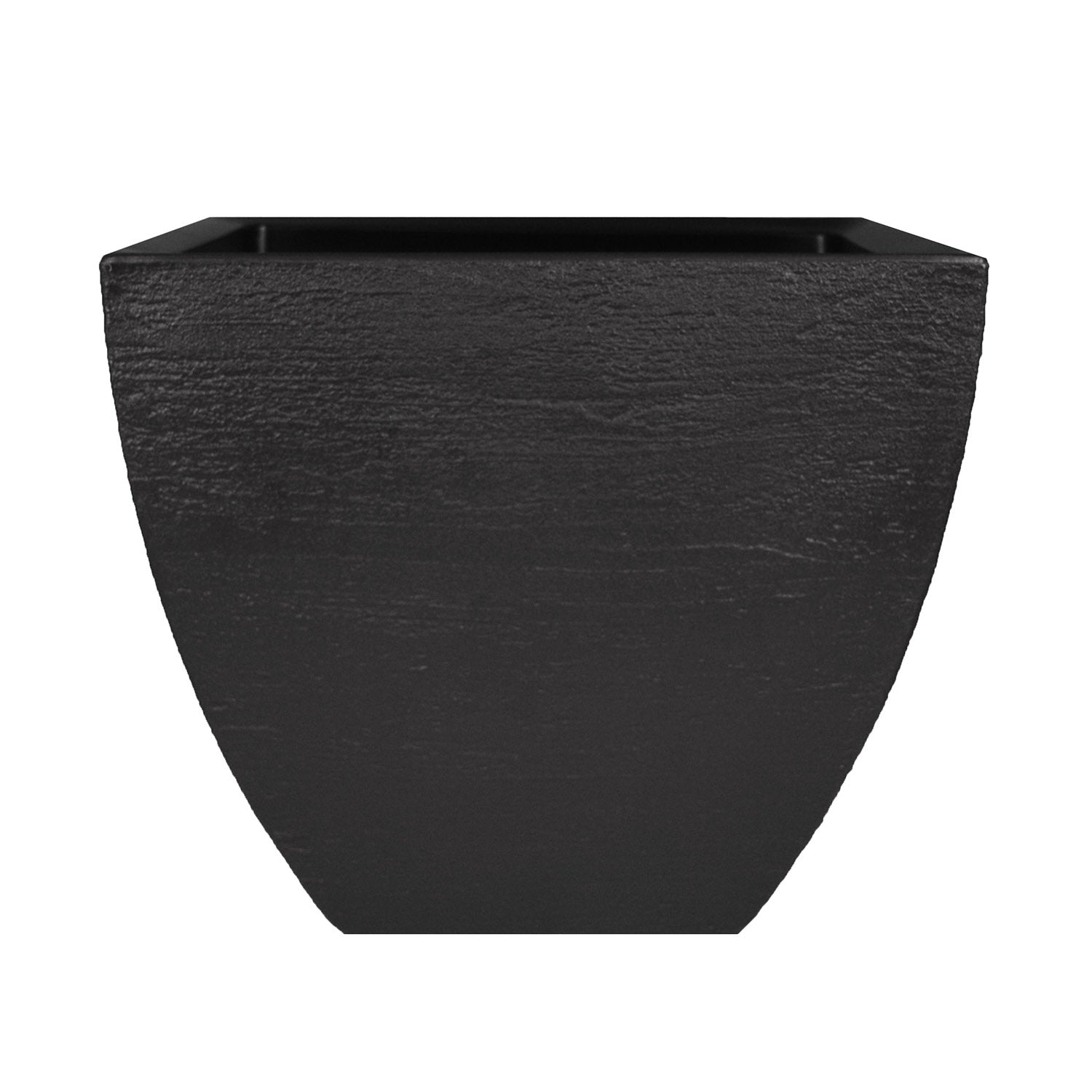black square plant pot Tusco Products TUSMSQ20BK 20 in. Modern Square Planter, Black