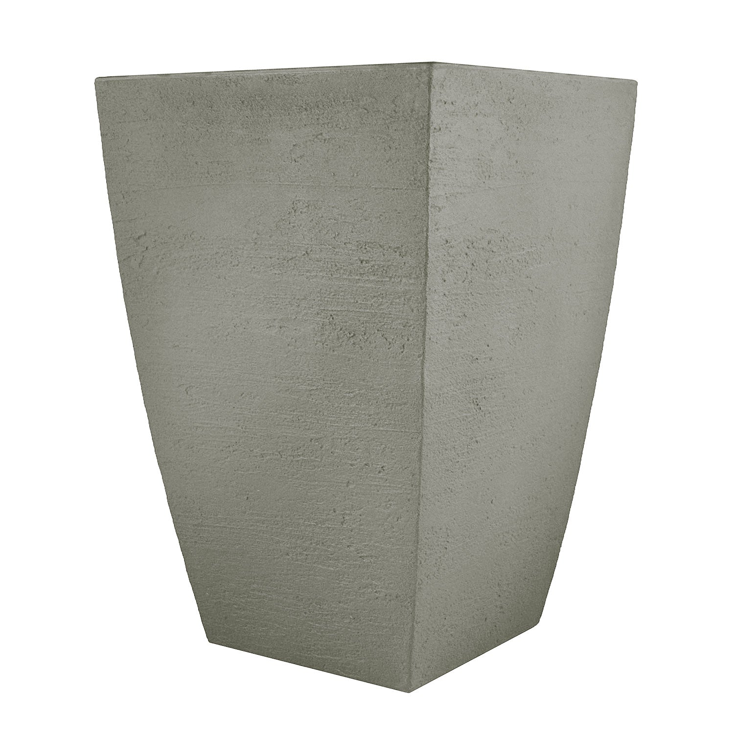 tall square planter pots Tusco Modern Tall Square Planter, 19-Inch, Black